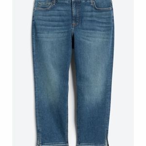 JEN7 BY 7 FOR ALL MANKIND Novis Raw Hem Ankle Skinny Jean, Size 20W, Inseam: 27"